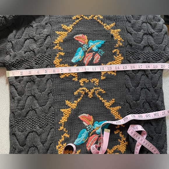 New Edition Grey Cotton Cable Knit Sweater Size Medium - Picture 13 of 15